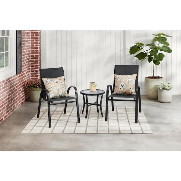 Sling Stack Outdoor Dining Chair in Black