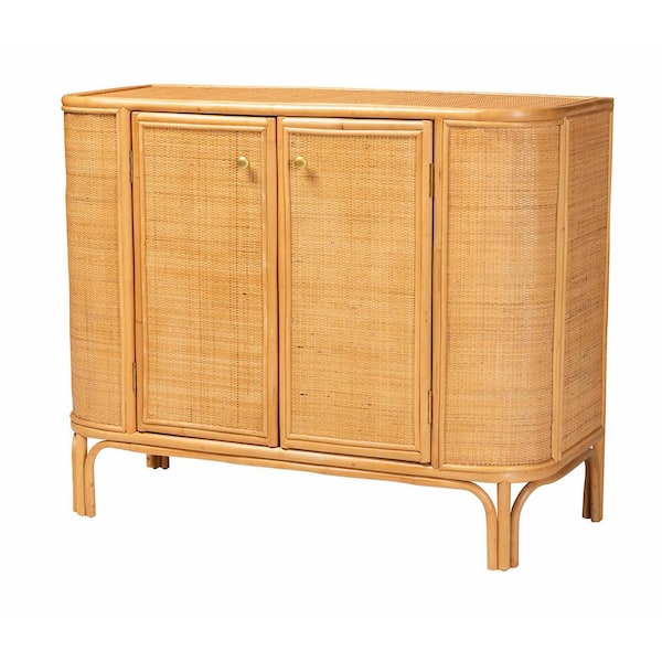 bali & pari Serissa Natural Rattan Storage Cabinet
