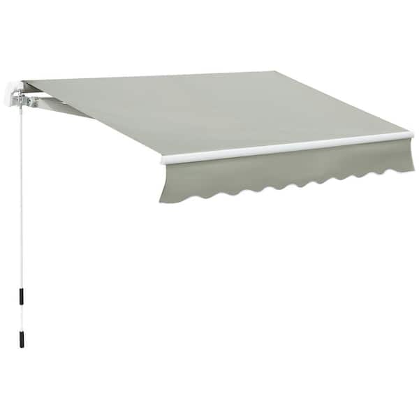 ITOPFOX 8 ft. x 7 ft. Patio Retractable Awning, Manual Exterior Sun ...