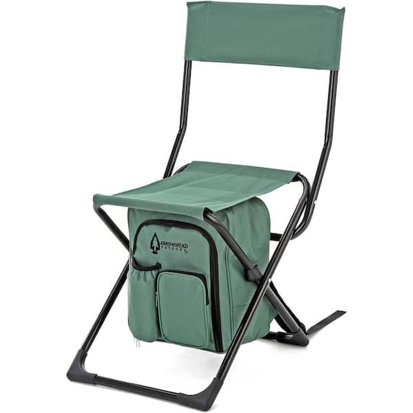KKS0321U Forest Green Foldable Chair With Insulated Cooler