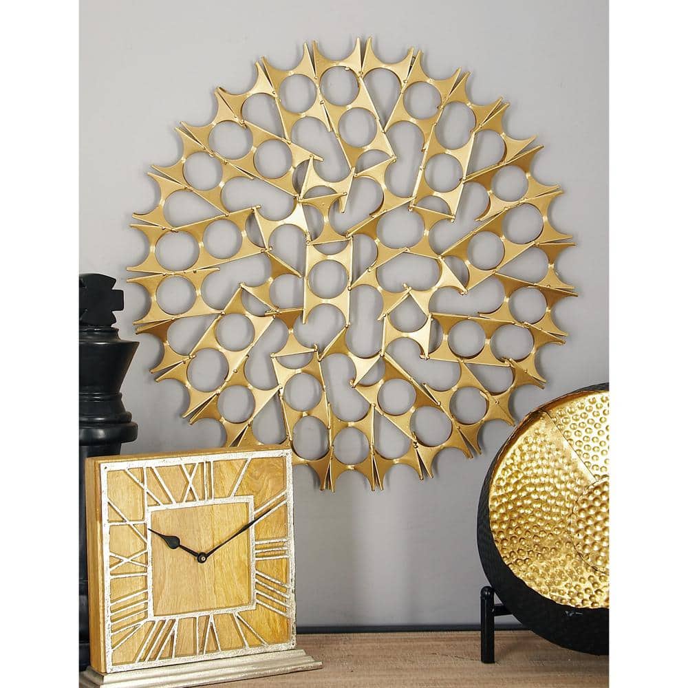 Gold Metal Winter Wall Sculpture Set, 23"
