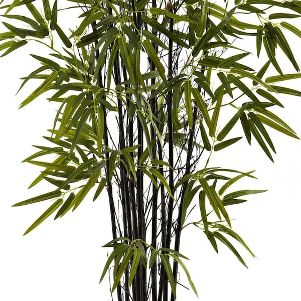 Nearly Natural 64 in. Bamboo Artificial Tree with Natural Bamboo Trunks in  Boho Chic Handmade Natural Cotton Woven Planter with Tassels T2887 - The  Home Depot