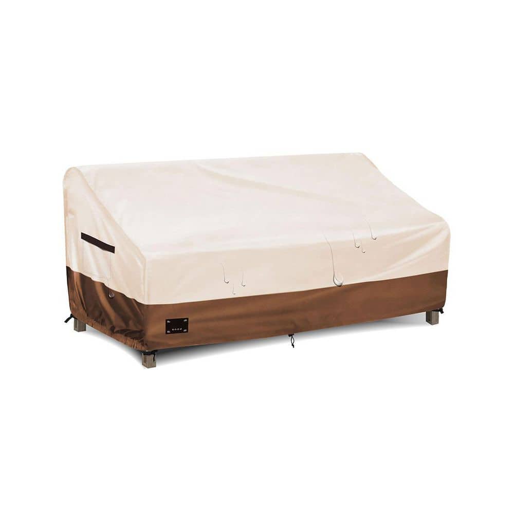 76Wx32Dx31H Beige & Brown Outdoor Sofa Heavy Duty Waterproof Patio Furniture Cover for Garden Yard price history on PriceWatchPro