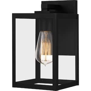 Westover 1-Light Earth Black Hardwired Outdoor Wall Lantern Sconce