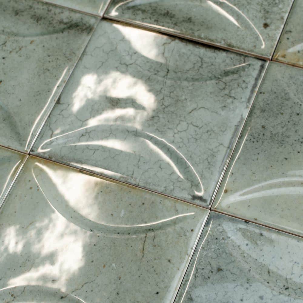 Antiek 3.94 in. x 3.94 in. Glossy Ceramic Square Deco Wall Tile (6.68 sq. ft./case) (60-pack)