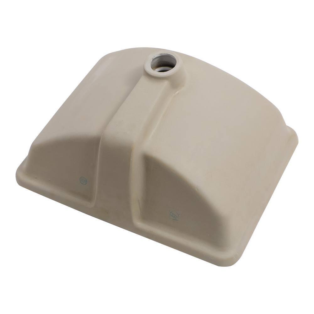 18.5" x 14" White Ceramic Rectangular Undermount Bathroom Sink