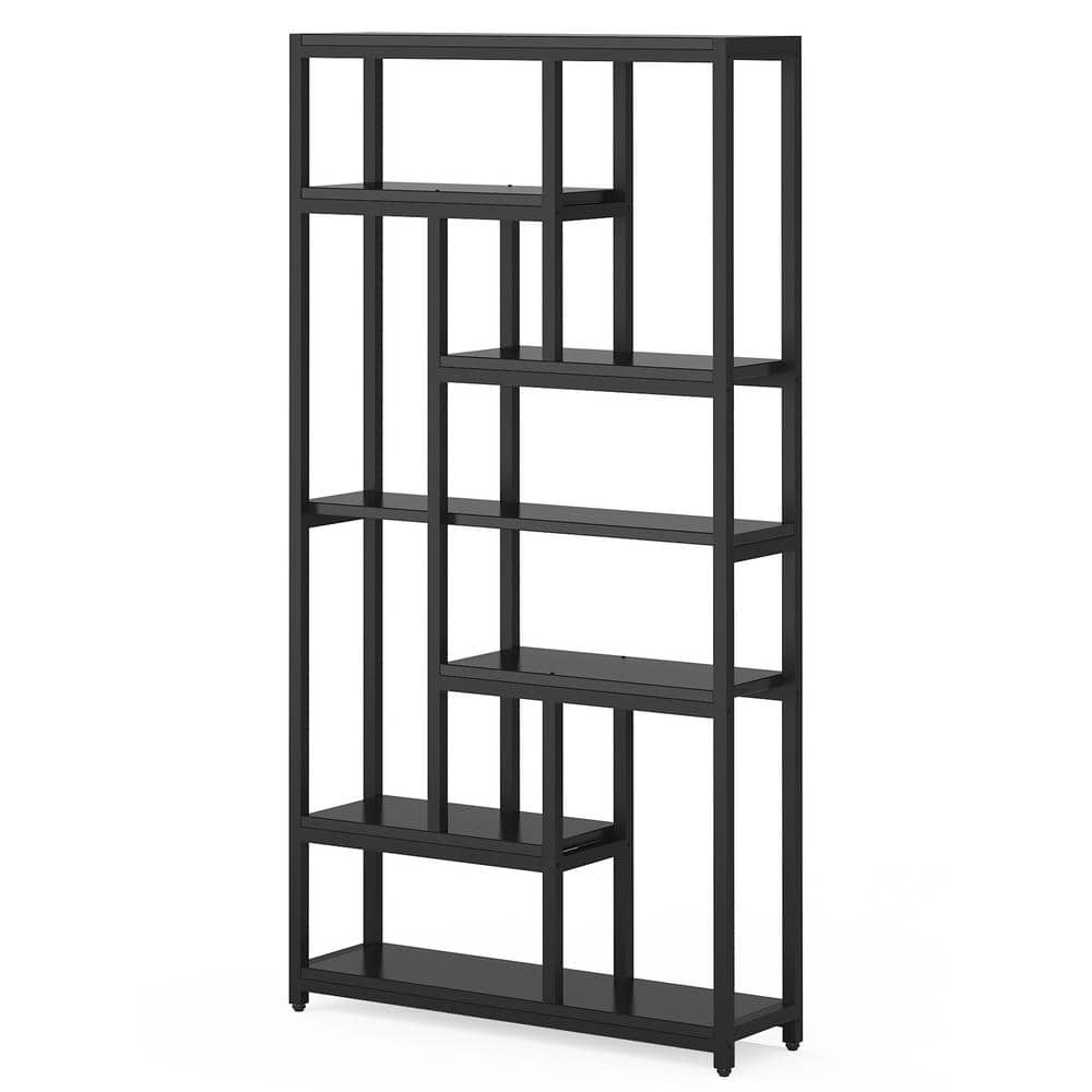 5 Tier Ladder Bookshelf, Blarity Industrial Open Bookcase Storage  Organizer, Modern Tall Book Shelf for Bedroom, Living Room and Home Office,  Rustic Brown 