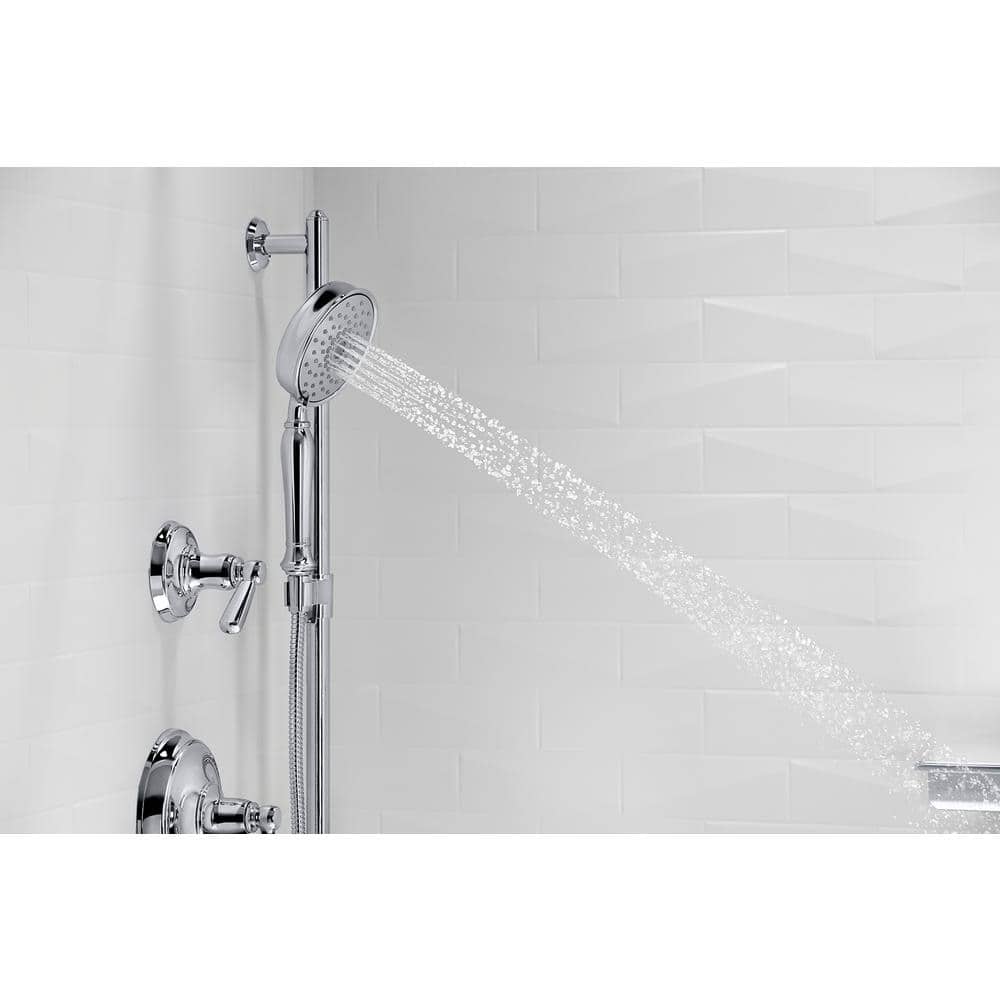 Polished Chrome Multifunction Handheld Shower Head with Pulse Spray