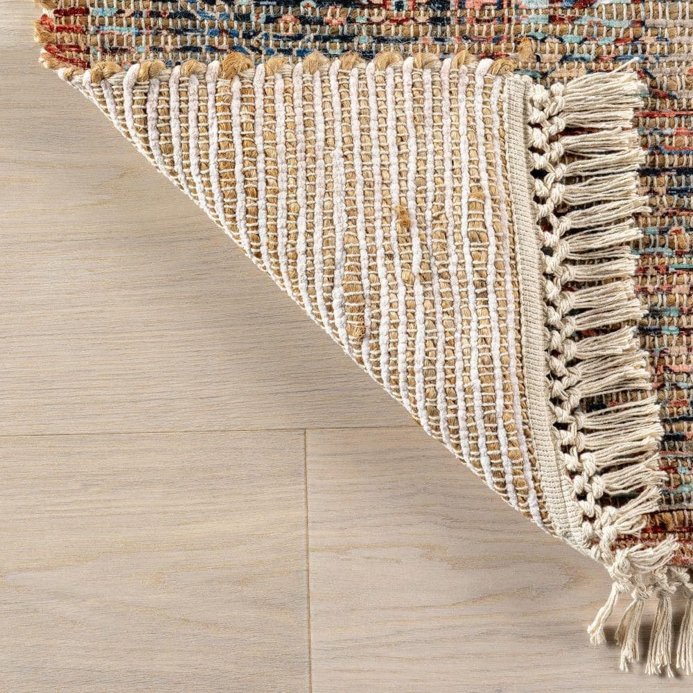 Multicolor Medallion Flat Woven Synthetic 8' x 10' Area Rug