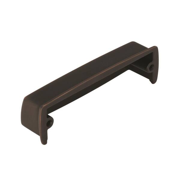 96 mm 5 Pack Amerock Kane Cabinet Cup Pull Oil-Rubbed Bronze Center-to-Center 3-3/4 in