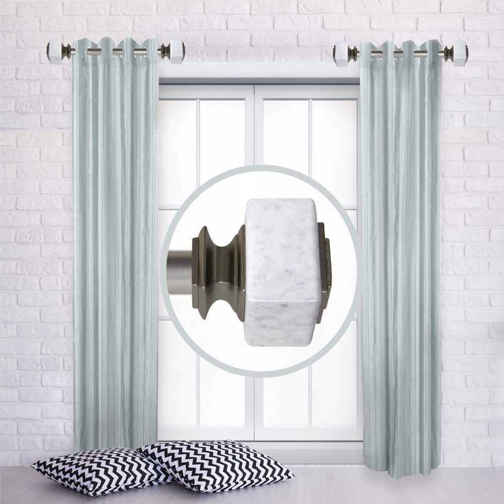 Sello 1 dia. Curtain Rod 12-20 inch long (Set of 2) - Satin Nickel