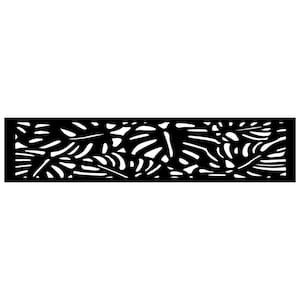 Tropical 16 in. x 72 in. Galvanized Black Steel Decorative Screen Panel Wall and Fence Extension Privacy Panel