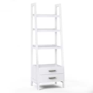 Details about   Monarch 4 Shelf Ladder Bookcase Gray and White 