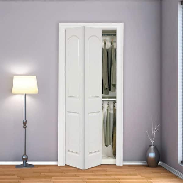 Steves & Sons 30 in. x 80 in. 2-Panel Round Top Smooth Hollow Core