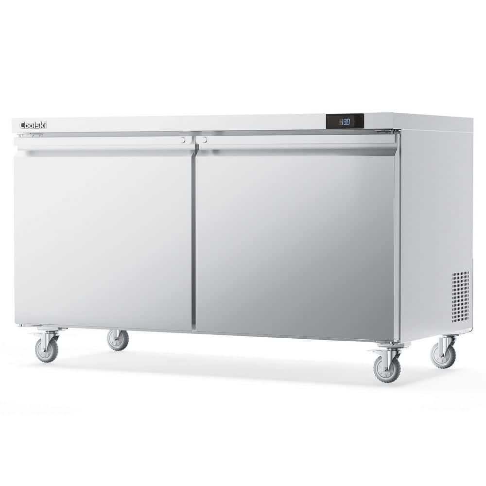 60 in. 17.6 cu. ft. Commercial Auto/Cycle Defrost Undercounter Upright Freezer in Stainless Steel