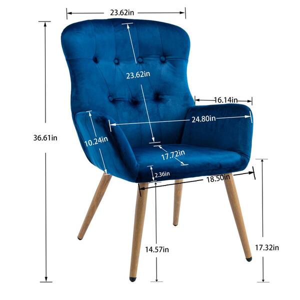 Astute Upholstered Desk Chair Sea Blue – Interior Motives by Will