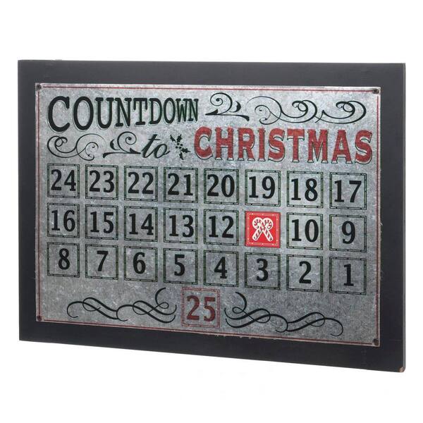 Home Accents Holiday 22 in. L Metal Christmas Countdown Calendar