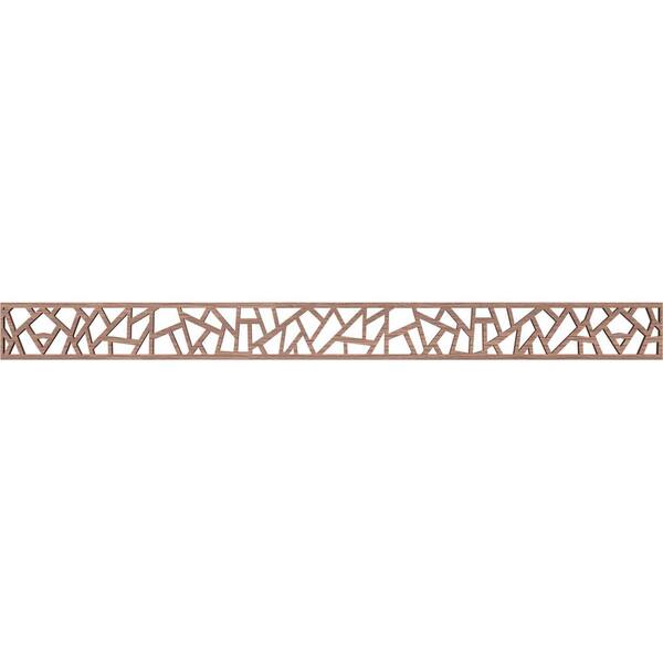 Ekena Millwork Harrisburg Fretwork 0.375 in. D x 46.375 in. W x 4 in. L Walnut Wood Panel Moulding