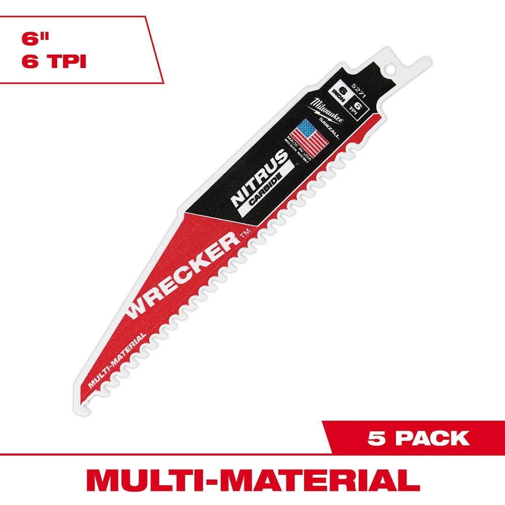 Milwaukee 6 in. 6 Teeth Per Inch WRECKER Nitrus Carbide Teeth Multi