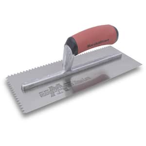 11 in. x 1/4 in. x 3/16 in. V-Notch Flooring Trowel with Durasoft Handle