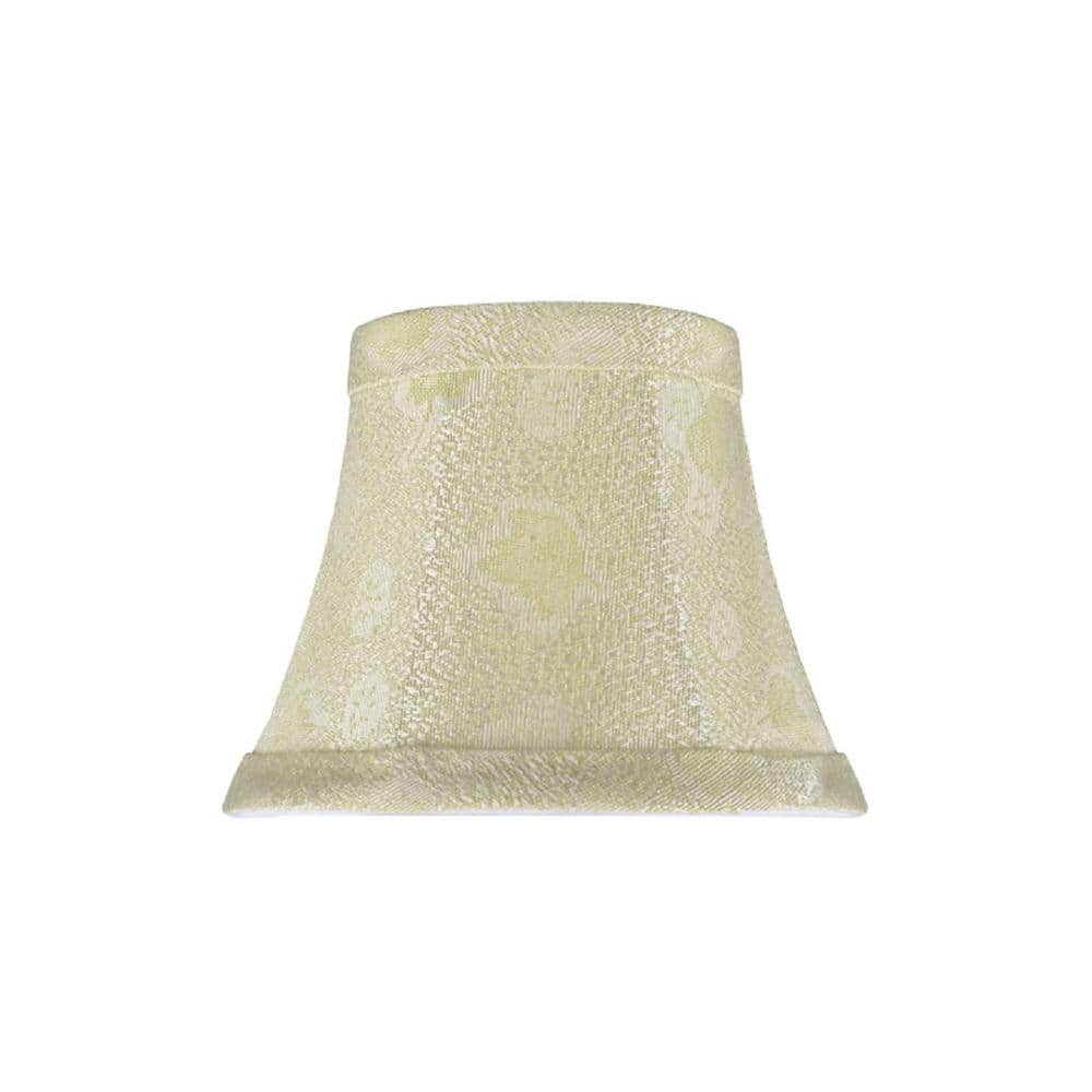 Butter Creme Jacquard Fabric Bell Lamp Shade Set of 5