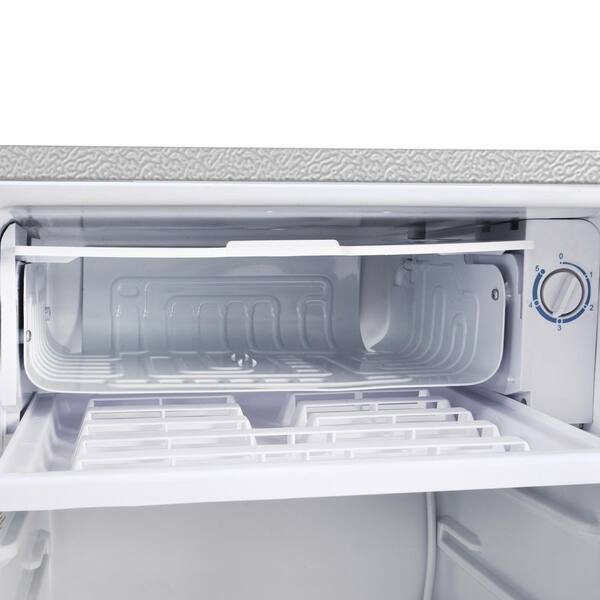 GE 4.4-cu ft Standard-depth Freestanding Mini Fridge Freezer Compartment  (Cleansteel) ENERGY STAR in the Mini Fridges department at