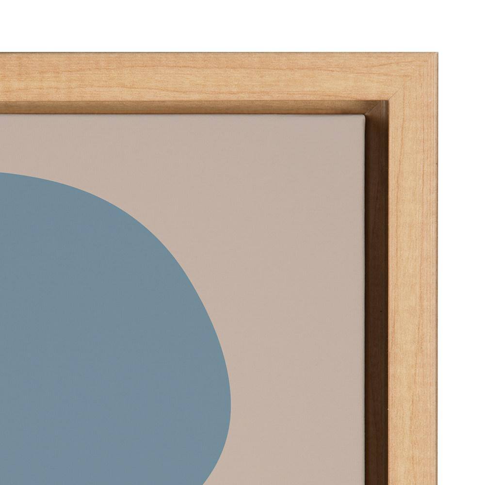 Earthy Feminist Canvas Art Print with Natural Frame