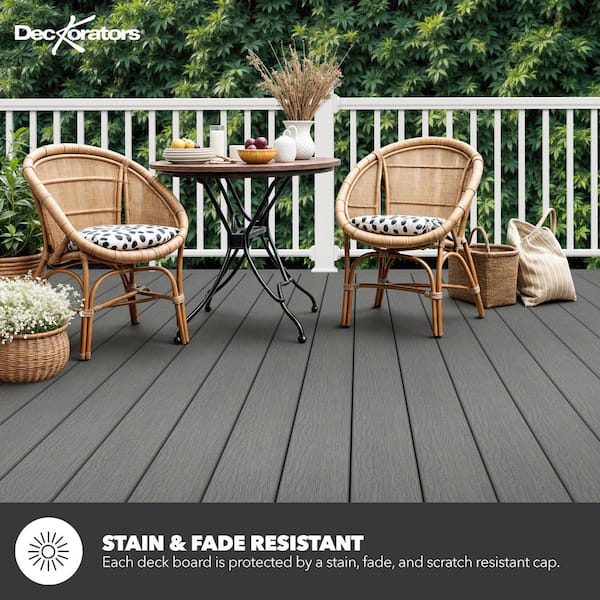 Deckorators Vista 1 in. x 6 in. x 16 ft. Driftwood Gray Square