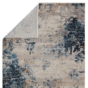 Vibe Terrior Blue/Gold 5 ft. 3 in. x 7 ft. 6 in. Abstract Rectangle Area Rug