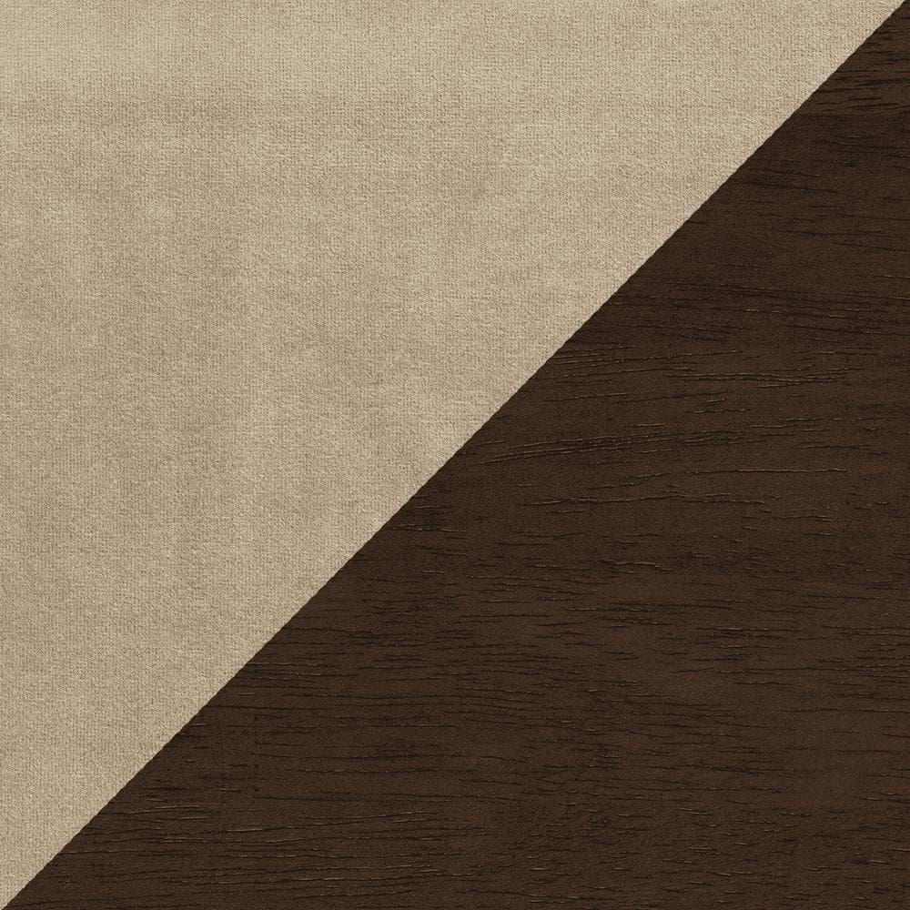 August Light Brown Velvet Mid Century Modern Accent Chair