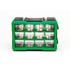 12-Compartment Interlocking Small Parts Organizer, Green or Black