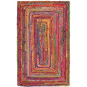 Cape Cod Red/Multi 3 ft. x 5 ft. Border Area Rug