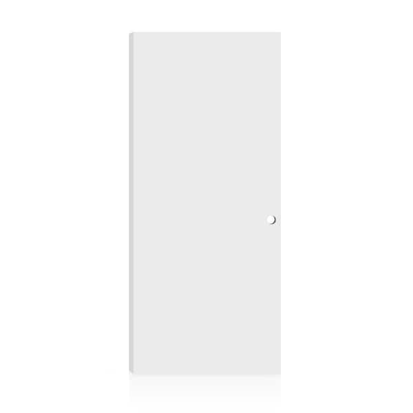 Fire-Rated Flush Panel 24 in. x 80 in. Left-Hand/Inswing White Composite Interior Commercial Door Slab