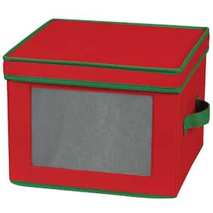 12-Qt. Dinner Plate Storage Box in Red