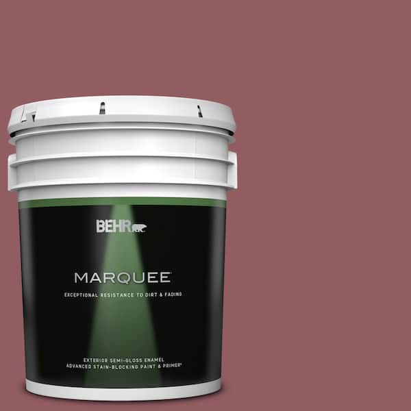 BEHR MARQUEE 5 gal. #S130-6 Spiced Potpourri Semi-Gloss Enamel Exterior Paint & Primer