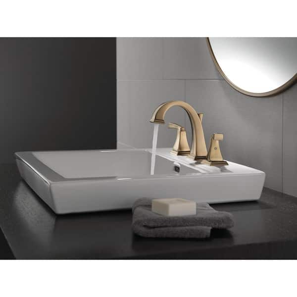 Dryden Gold 8 in. Widespread 2-Handle Bathroom Faucet with Metal Drain Assembly in Champagne Bronze