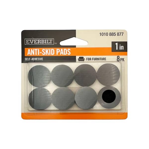 Everbilt 1 in. Black Self-Adhesive Anti-Skid Pads (8-Pack)