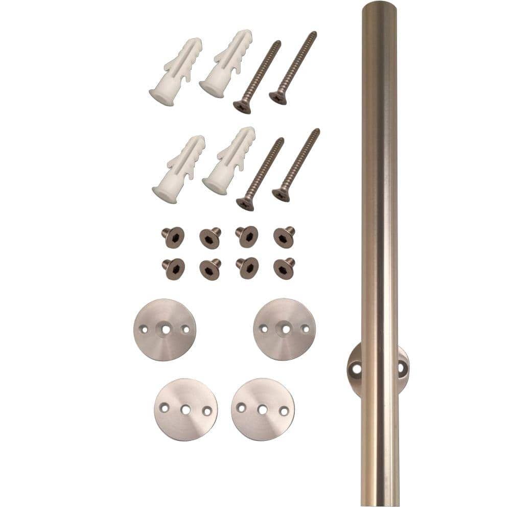 78-1/4 in. Stainless Steel Round Rail with Mounting Brackets price history on PriceWatchPro