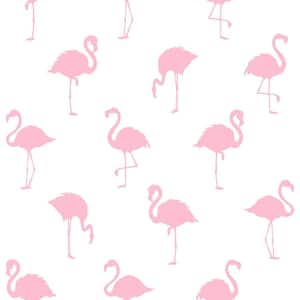 Lovett Pink Flamingo Paper Strippable Wallpaper (Covers 56.4 sq. ft.)