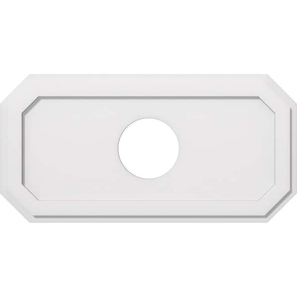 Ekena Millwork 34 in. W x 17 in. H x 7 in. ID x 1 in. P Emerald Architectural Grade PVC Contemporary Ceiling Medallion