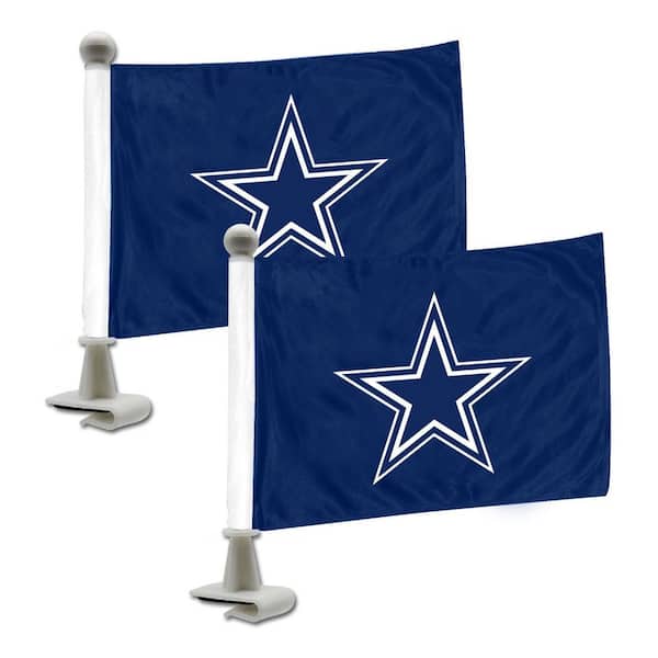FANMATS Dallas Cowboys Ambassador Car Flags 2-Pack Mini Auto Flags