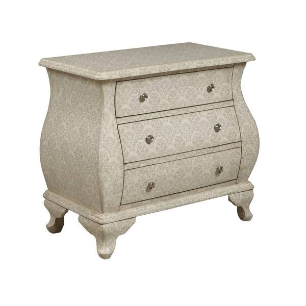 Pulaski Furniture 3-Drawer Grey damask Chest