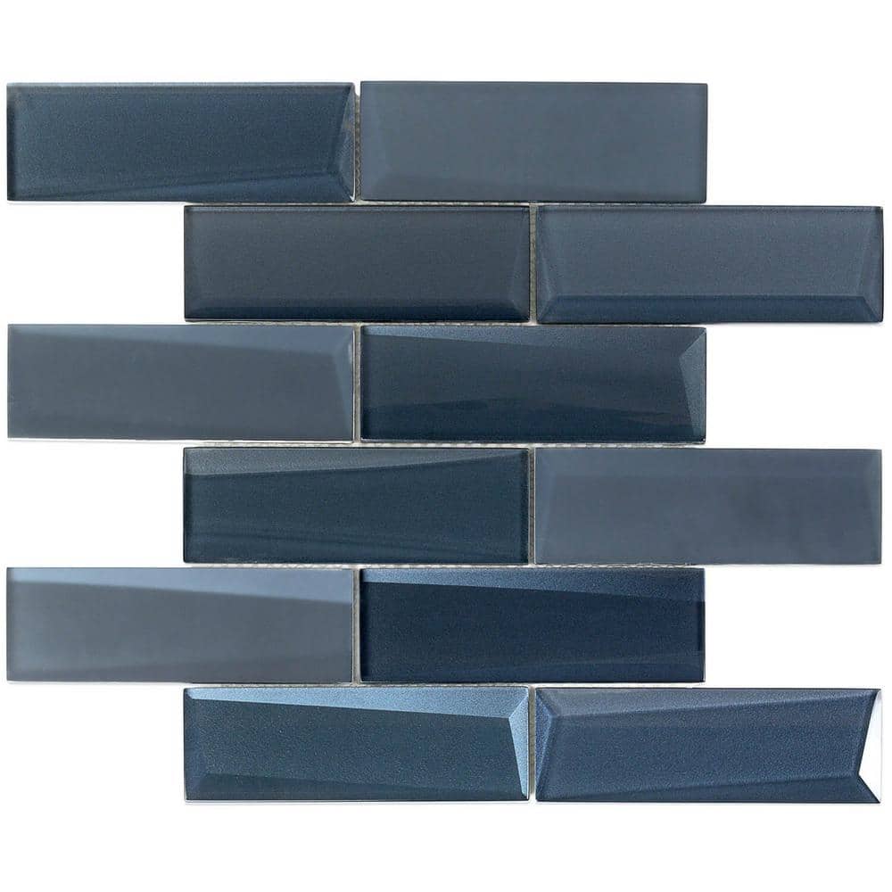 Wister Dusk 4 in. x 0.47 in. Polished Glass Mosaic Wall Tile Sample price history on PriceWatchPro