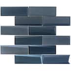 Ivy Hill Tile Wister Dusk 12.14 in. x 12.53 in. Polished Glass Mosaic ...