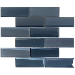 Wister Dusk 12.14 in. x 12.53 in. Polished Glass Mosaic Wall Tile (1.06 sq. ft. per Sheet)