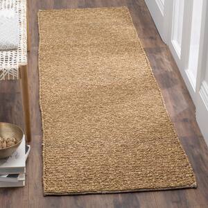 Natural Fiber Beige 2 ft. x 6 ft. Solid Runner Rug