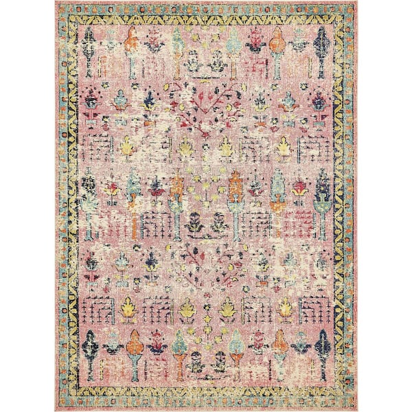 Unique Loom Monterey Adobe Pink 9' 0 x 12' 0 Area Rug