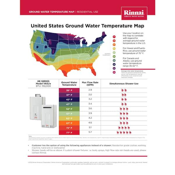 Rinnai High Efficiency GPM Residential 150,000 BTU/h KWh, 60 OFF