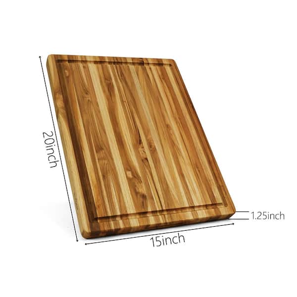 Premium Bamboo Cutting Board Set of 2 Large Chopping Board with Deep Juice