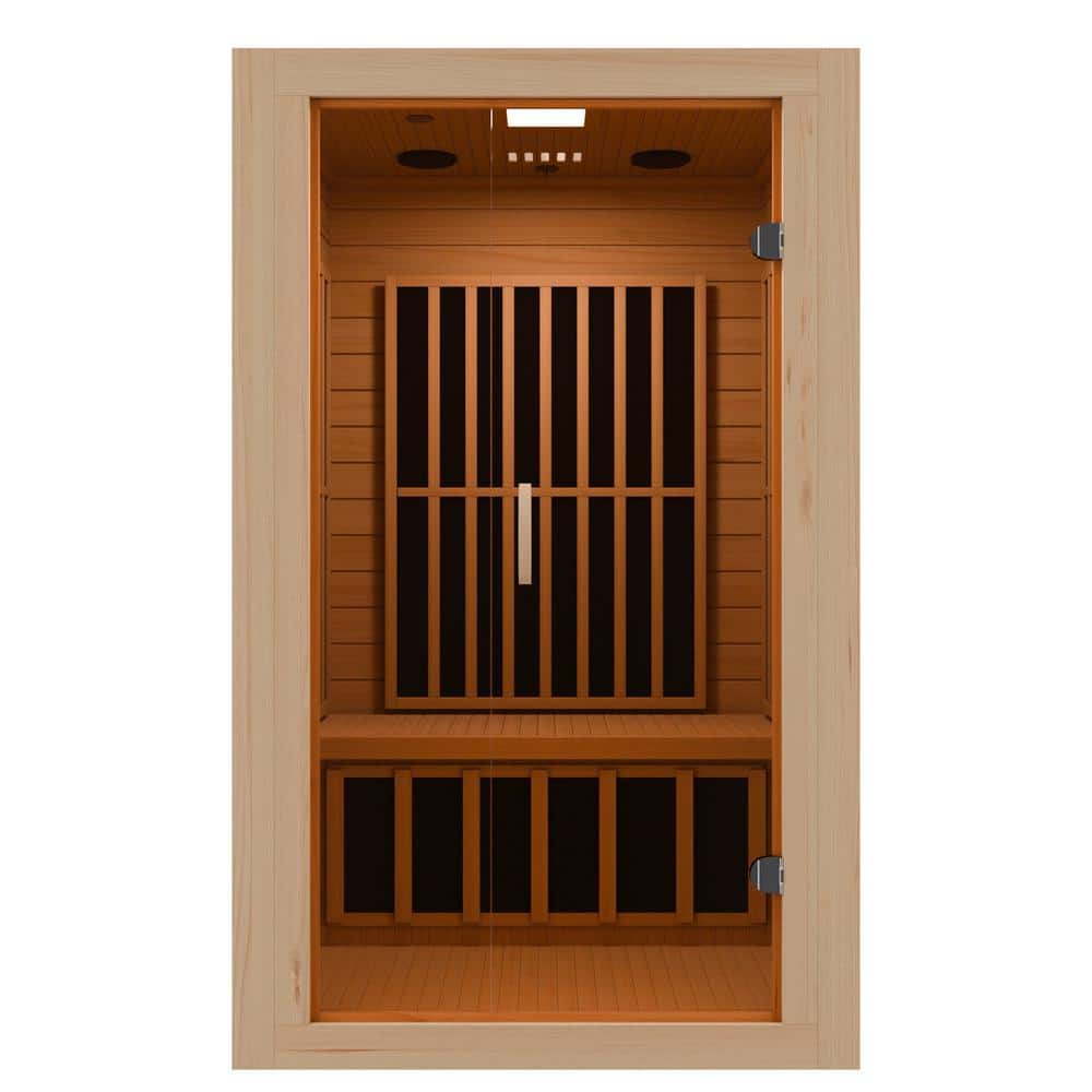 Home Sauna Room 2-Person Indoor Hemlock Wooden Infrared Indoor Sauna Spa with Bluetooth Digital Control Panel price history on PriceWatchPro